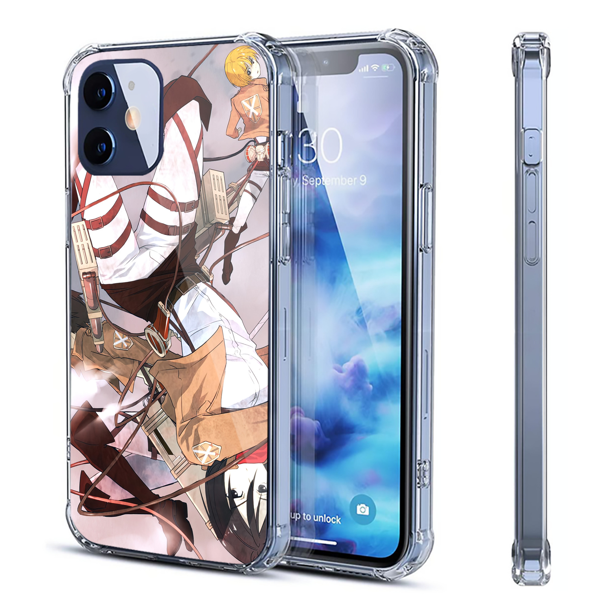 （画像用） 進撃の巨人 Attack on Titan 【iPhone 12シリーズ対応】透明スマホケース（クリアソフトケース）